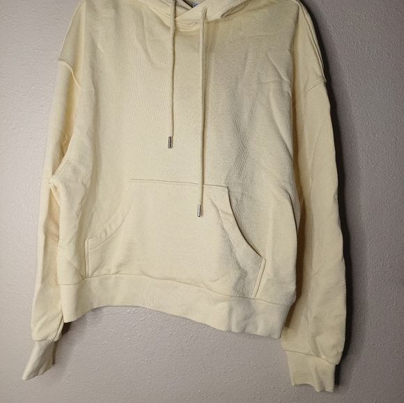 & Other Stories Yellow Hoodie 100% Cotton Boxy Relaxed Fit Boyfriend NEW - Picture 5 of 9